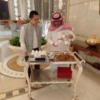 Saudi Arabia Riyadh Ritz Carlton, reception staff: Ritz Carlton Welcome reception staff