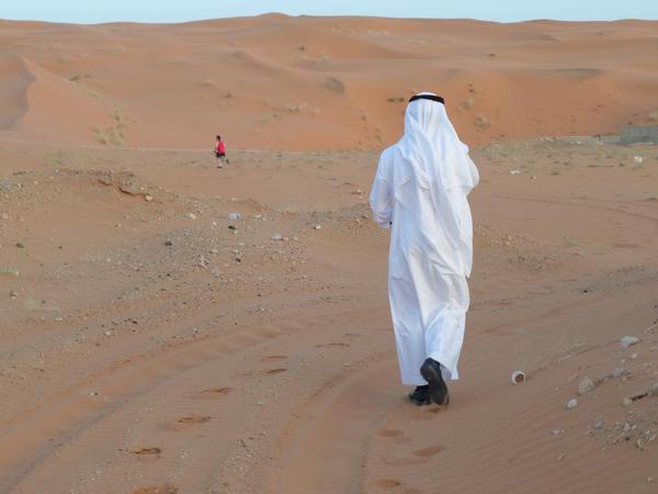Saudi Arabia Riyadh. Running in the sands