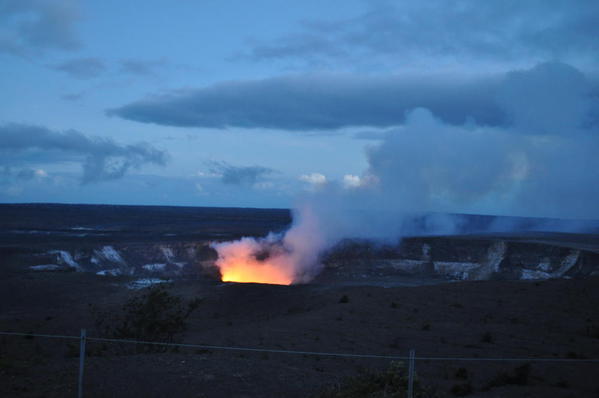 Volcanoes N.P. -- Glow from Halema'uma Crater
