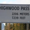 Highwood Pass sign. Kananaskis Country
