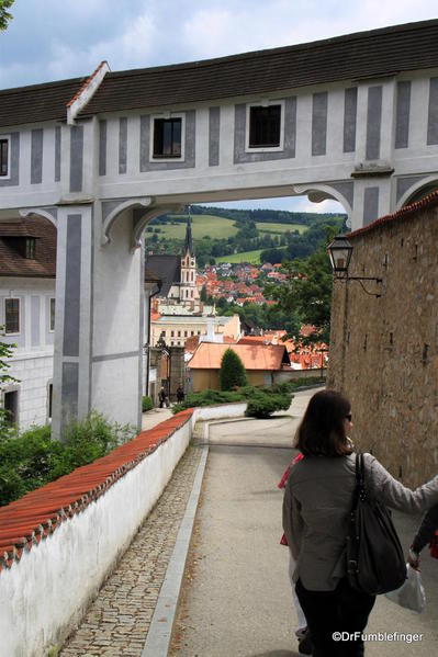 Cesky Krumlov. View of town from castle