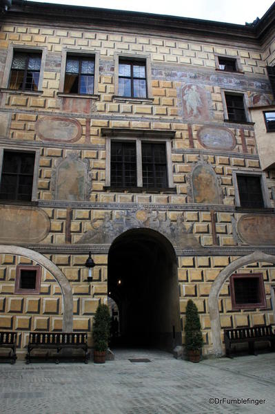 Cesky Krumlov. Castle Interior courtyard