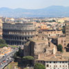 Rome, Coloseum and Forum: Viewed from Rome from the Sky