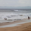 Hurricane Ana approaches Kauai's  southern shore near Kekaha.  Surfers enjoyed the wave swells