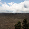 Volcanoes National Park.  Smoke rises from the Halema'uma'u crater within the Kilauea Crater
