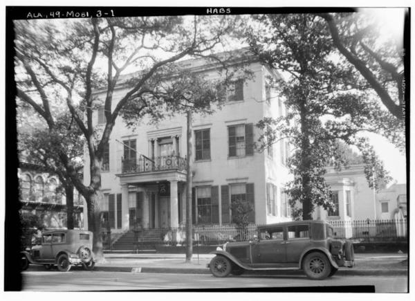 Historic_American_Buildings_Survey_W._N._Manning,_Photographer._Feb._28,_1934_FRONT_ELEVATION_-_NORTH_-_Jonathan_Emanuel_House,_251_Government_Street,_Mobile,_Mobile_County,_AL_HABS_ALA,49-MOBI,3-1.tif