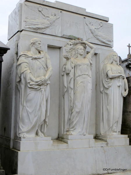 Buenos Aires' Recoleta Cemetery. Grave of Bartholome Mitre, first constitutional President of Argentina