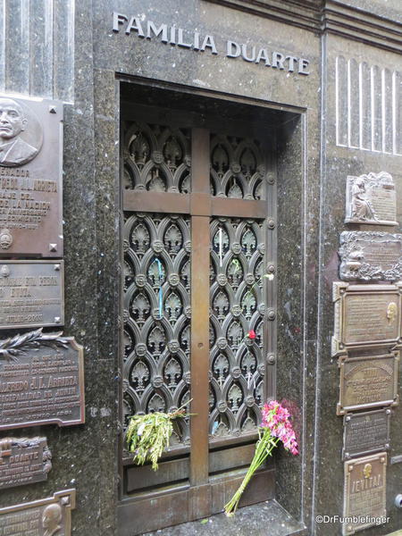 Buenos Aires' Recoleta Cemetery. Grave of Eva Peron (Evita)