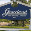 Sign at entrance to Graceland's mall, Memphis