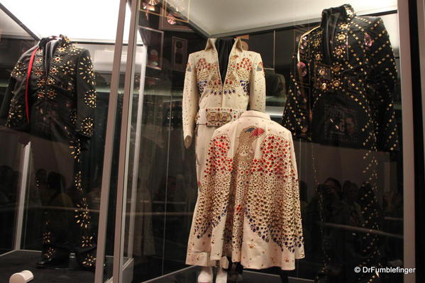 Graceland, Memphis. Elvis' racquetball court, 1970s jumpsuits and awards