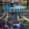 Graceland's Meditation garden.  Elvis and his parents' graves