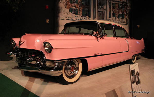 Elvis Presley Automobile Museum. Pink 1955 Cadillac Fleetwood which he bought for his mother, Gladys. One of the few cars Elvis never sold