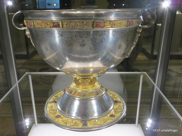 Dublin, National Museum of Ireland: Archaeology -- Silver chalice, 9th century, Tipperary