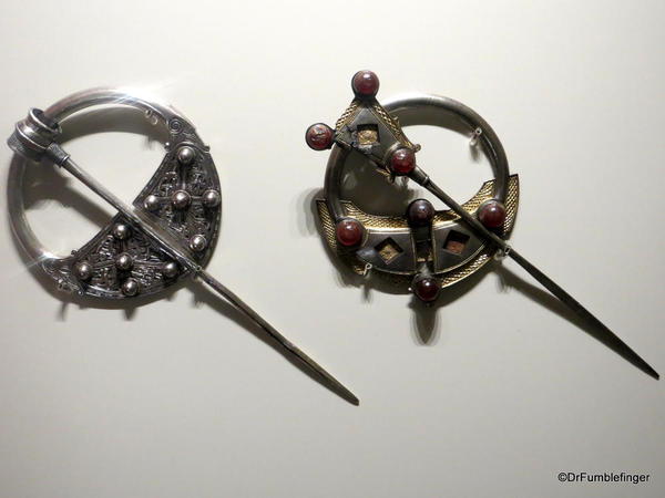 Dublin, National Museum of Ireland: Archaeology -- Silver Annular Brooches, 9th century