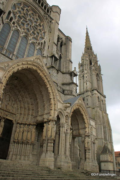 North Entrance and front spire, Chartres Cath