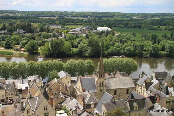 View of Chinon and Vienne River from fortress