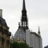 Saint Chapelle viewed at a distance.  The spire is a recent addition