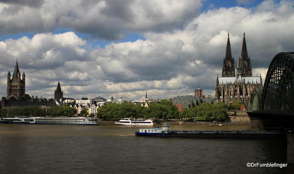 Cologne Cathedral on the River Rhine, dominating the landscape