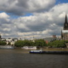 Cologne Cathedral on the River Rhine, dominating the landscape