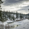 A winter scene near Yellowstone National Park