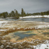 Firehole basin in the winter, Yellowstone National Park