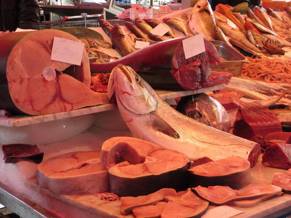 Famous Fish Market in Catania
