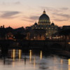 St. Peter's Basilica and the Tiber River, Rome