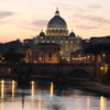 St. Peter's Basilica and the Tiber River, Rome