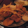 Southern cooking.  Fried catfish, hush puppies and fries.  Delicious!