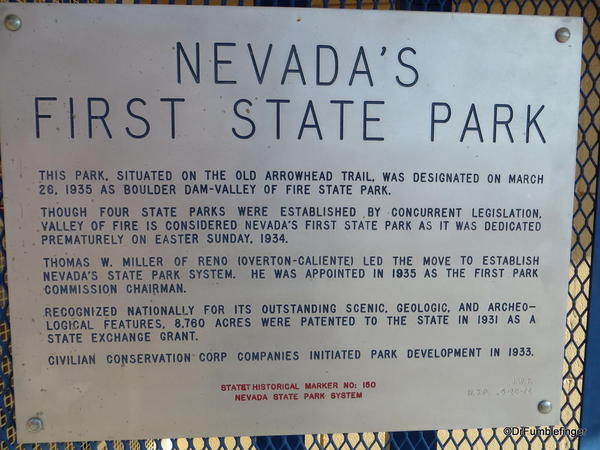 Plaque at the Visitor Center, Valley of Fire State Park