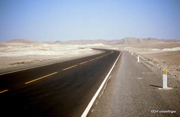 Driving to the Nazca lines. PanAm highway