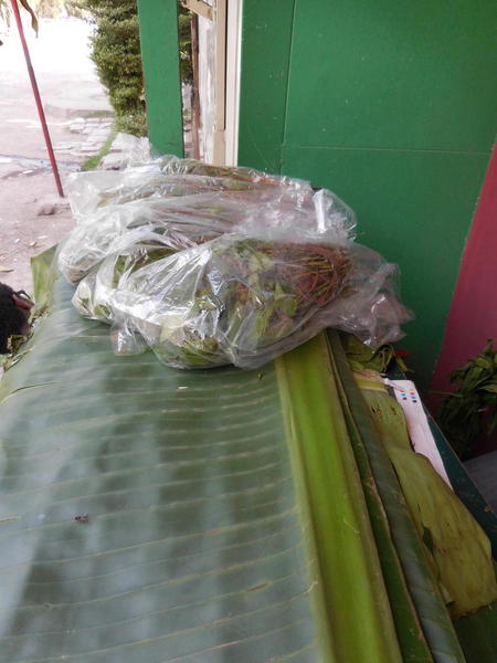The bags of Chat, a naturatl stimulant chewed by the locals