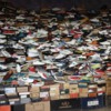 Ethiopia Addis Merkato and More Shoes.  Shoes stacked to the ceiling