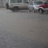 Ethiopia Street during the Rain floods the roads into impassable swamps