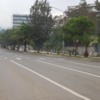 Ethiopia Street on a Holiday.  Walking to work is a breeze without traffic.