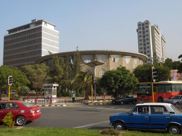 Ethiopia National Bank. A unique round building that house the National Bank