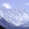 I View of Mount Everest, Lhotse and Nuptse, from ridge above Namche Bazaar