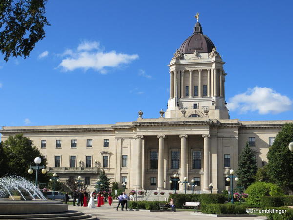 Rear Entrance and fountain, Manitoba Legislative Bldg, Winnipeg