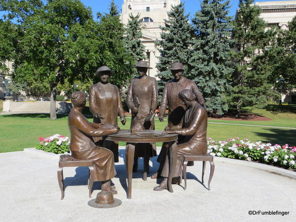 The Canadian women's suffragette statue, Manitoba Legislative Building