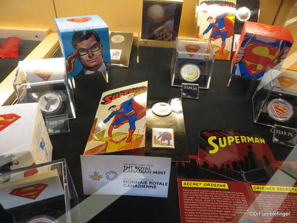Superman comic Canadian coins at the Winnipeg Mint