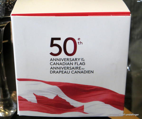 50th anniversary coins of the Canadian flag, made at the Winnipeg Mint
