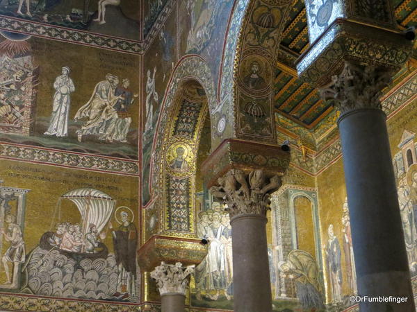 A few of the many mosaics in the Monreal Cathedral