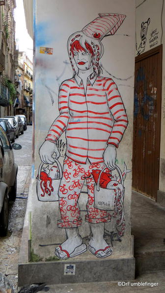 Street art around La Vuccirie Market, Palermo