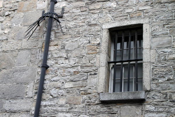 Kilmainham Gaol, Dublin. The spikes are intended to keep prisoners in.