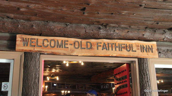 Entry to Old Faithful Inn, Yellowstone National Park