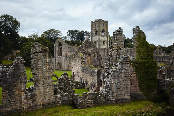 Fountains Abbey, North Yorkshire, England.