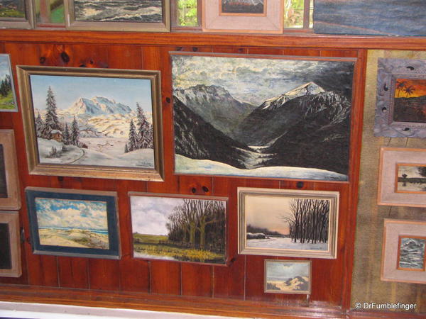 Some of the paintings Hans created as a young man.
