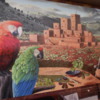 2015-09 Wupatki National Monument 31: Wupatki National Monument Painting with Parrots
