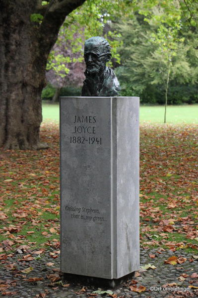 St. Stephen's Green, Dublin. James Joyce memorial