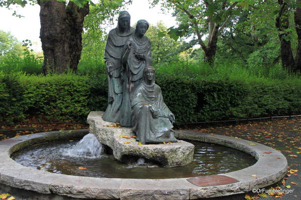 St. Stephen's Green, Dublin. A fountain representing the Three Fates